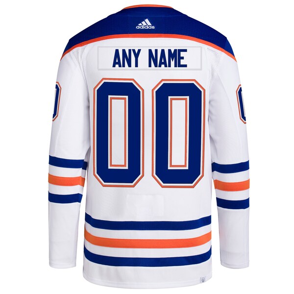 Edmonton Oilers adidas  Away  Primegreen Authentic Custom Jersey - White