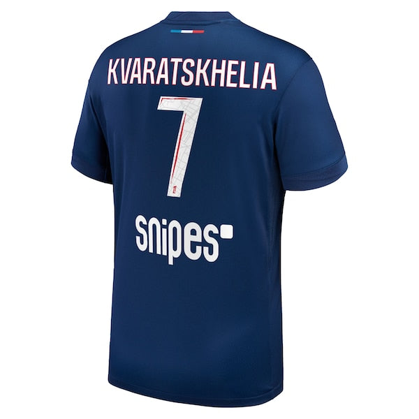 Khvicha Kvaratskhelia Paris Saint-Germain Nike Youth 2024/25 Home Replica Player Jersey - Navy