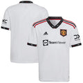 Manchester United adidas Youth 2022/23 Away Blank Replica Jersey - White