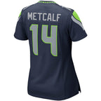DK Metcalf Seattle Seahawks Nike Women's Game Player Jersey - College Navy/Neon Green