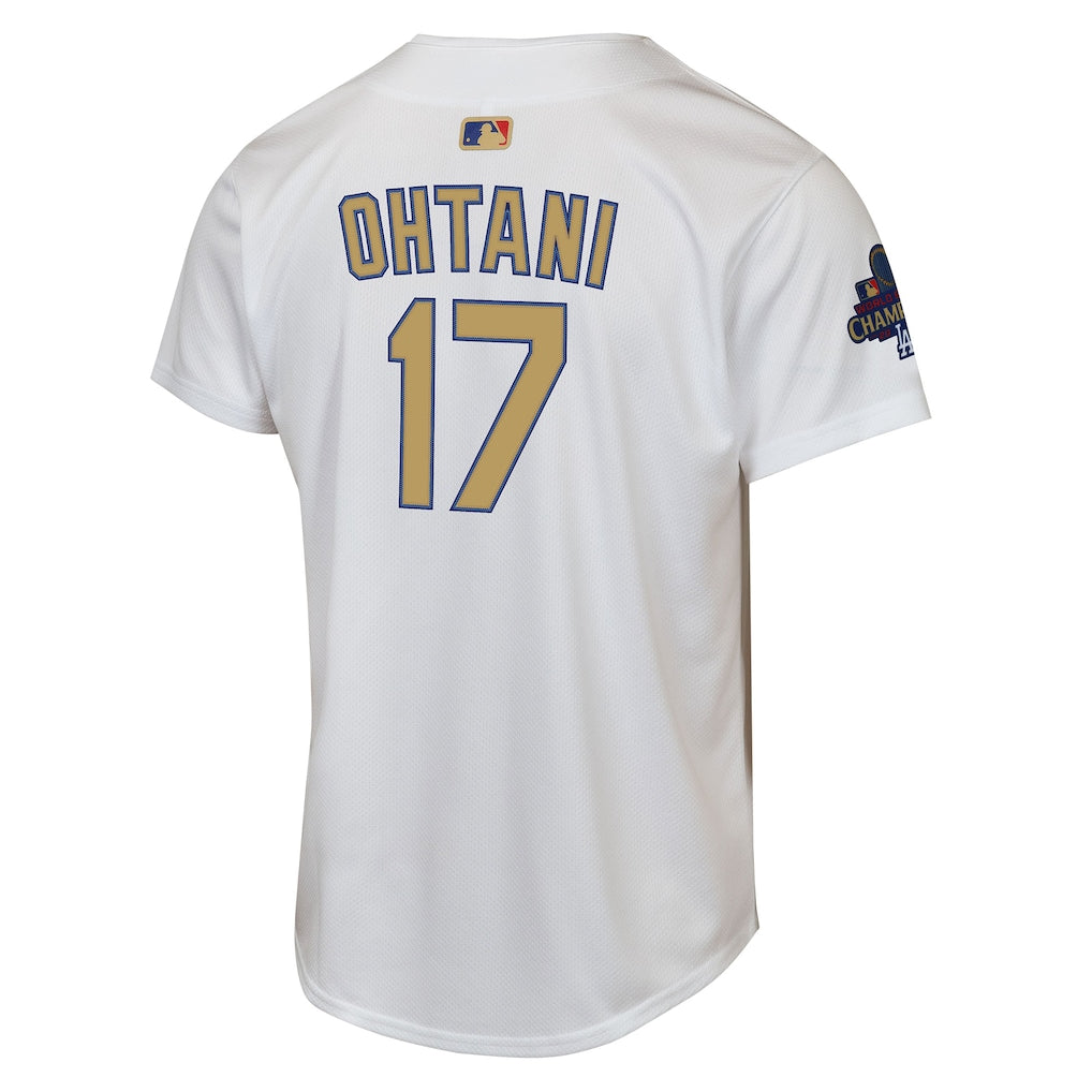 Shohei Ohtani Los Angeles Dodgers Nike Youth 2025 Gold Collection Limited Jersey - White