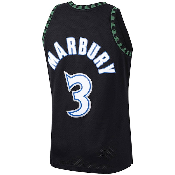 Stephon Marbury Minnesota Timberwolves 1997/98 Hardwood Classics Swingman Jersey - Black