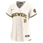 Jackson Chourio Milwaukee Brewers Nike Women's Home Limited Player Jersey - Cream