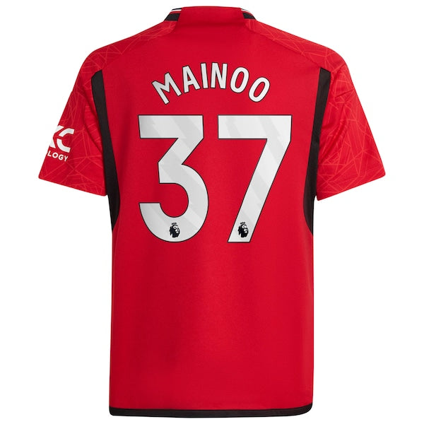 Kobbie Mainoo Manchester United adidas Youth 2023/24 Home Replica Player Jersey - Red