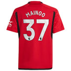 Kobbie Mainoo Manchester United adidas Youth 2023/24 Home Replica Player Jersey - Red