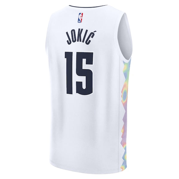 Nikola Jokic Denver Nuggets  Youth 2024/25 Fast Break Player Jersey - City Edition - White