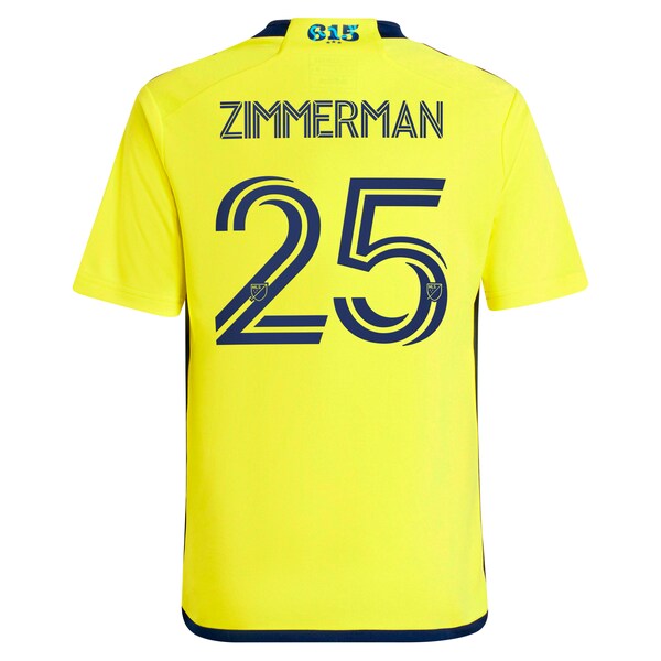 Walker Zimmerman Nashville SC adidas Youth 2024 The 615 Kit Replica Player Jersey - Yellow