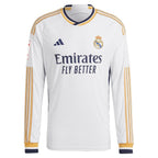 Eduardo Camavinga Los Merengues adidas Home 2023/24 Authentic Long Sleeve Jersey - White