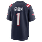 Number 1 Groom New England Patriots Nike Game Jersey - Navy