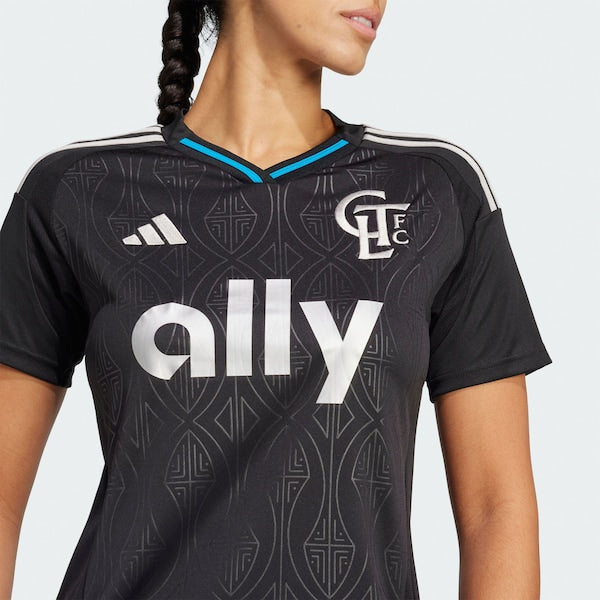 Charlotte FC adidas Women's 2025 Fortress Kit Replica Jersey - Black