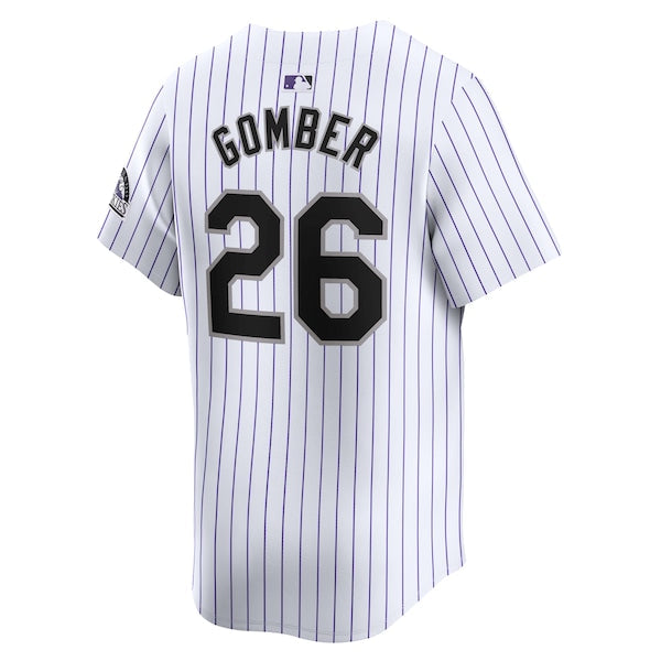 Austin Gomber Colorado Rockies Nike Home Limited Player Jersey - White