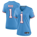 Cam Ward Tennessee Titans Nike Women's 2025 NFL Draft 2nd Alternate Game Jersey - Light Blue