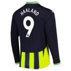 Erling Haaland Manchester City Puma 2024/25 Away Replica Long Sleeve Player Jersey - Navy