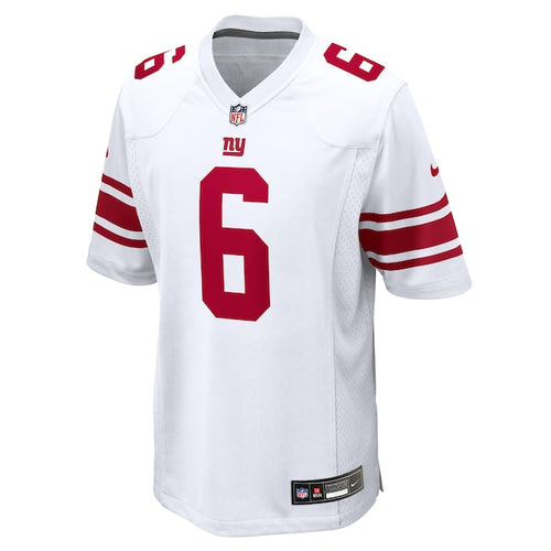 Jaxson Dart New York Giants Nike Youth Game Jersey - White/Royal/Red