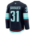 Philipp Grubauer Seattle Kraken  Home Premium Jersey - Deep Sea Blue