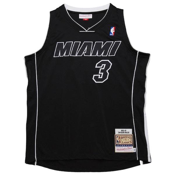 Dwyane Wade Miami Heat  2011/12 Hardwood Classics Authentic Jersey - Black
