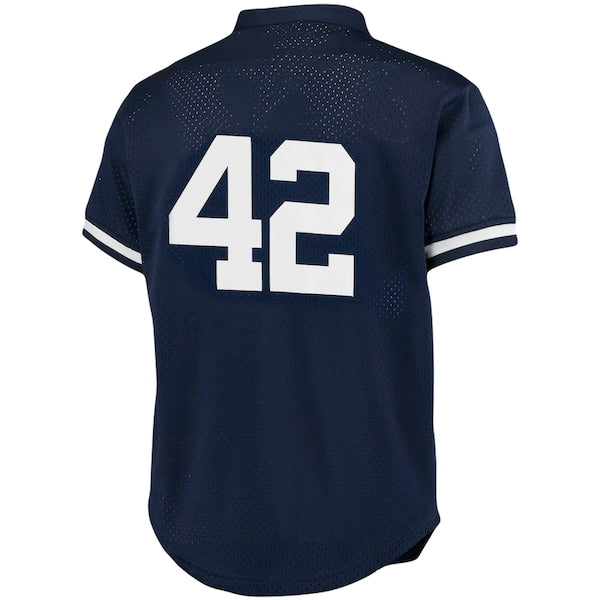 Mariano Rivera New York Yankees Cooperstown Collection Big & Tall Mesh Batting Practice Jersey - Navy