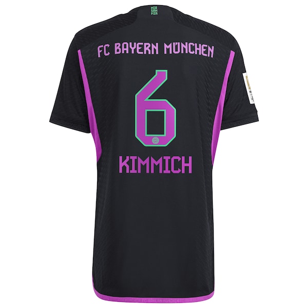Joshua Kimmich Bayern Munich adidas 2023/24 Away Authentic Player Jersey - Black/White
