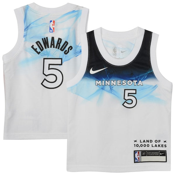 Anthony Edwards Minnesota Timberwolves Nike Toddler 2024/25 Swingman Player Jersey - City Edition - White