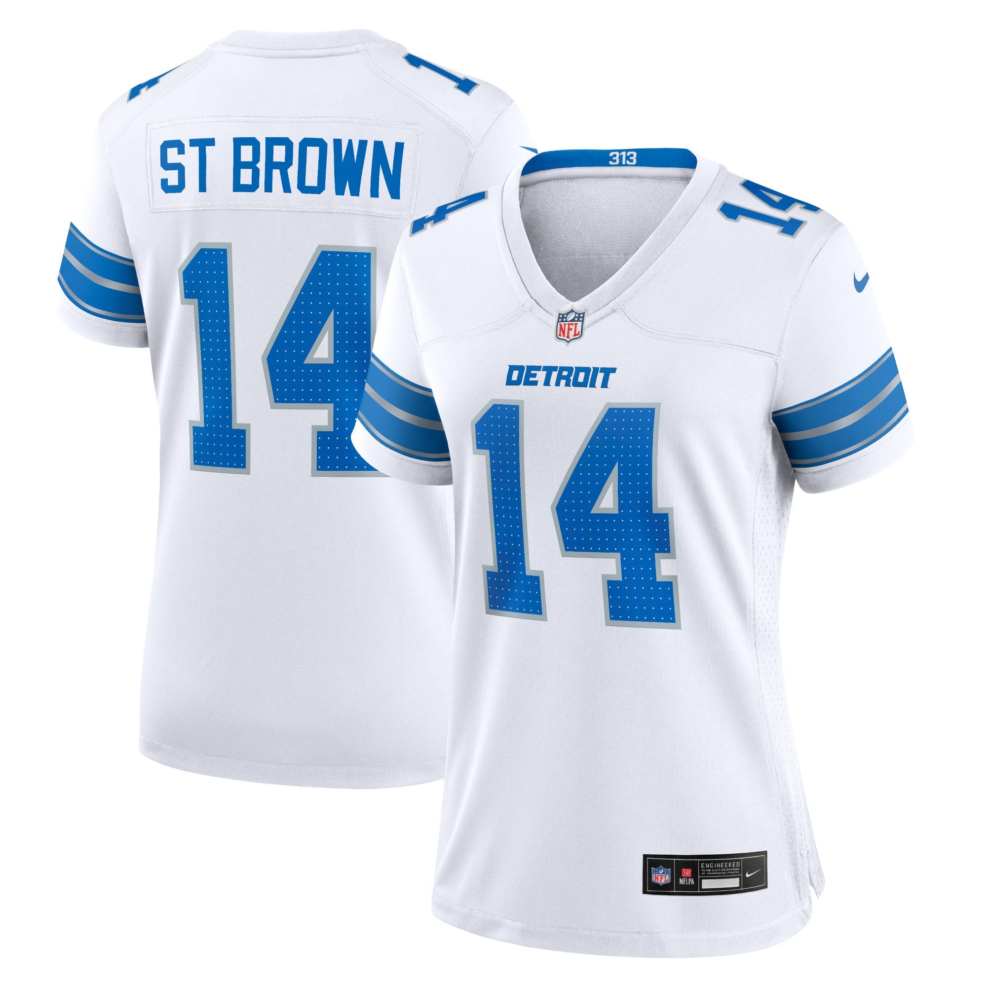 Amon-Ra St. Brown Detroit Lions Nike Women's Team Game Jersey - Blue/White