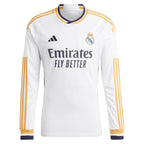 Los Merengues adidas 2023/24 Home Replica Long Sleeve Jersey - White