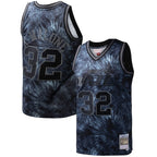 Karl Malone Utah Jazz Hardwood Classics 1991/92 Tie-Dye Swingman Jersey - Black
