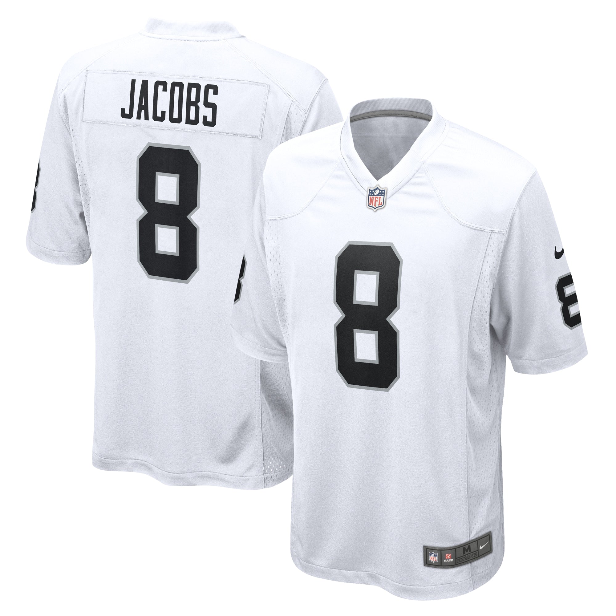 Josh Jacobs Las Vegas Raiders Nike Game Player Jersey - Black/White