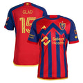 Justen Glad Real Salt Lake adidas 2024 Peak Utah Authentic Player Jersey - Red