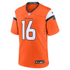 Troy Franklin Denver Broncos Nike Team Game Jersey -  Orange
