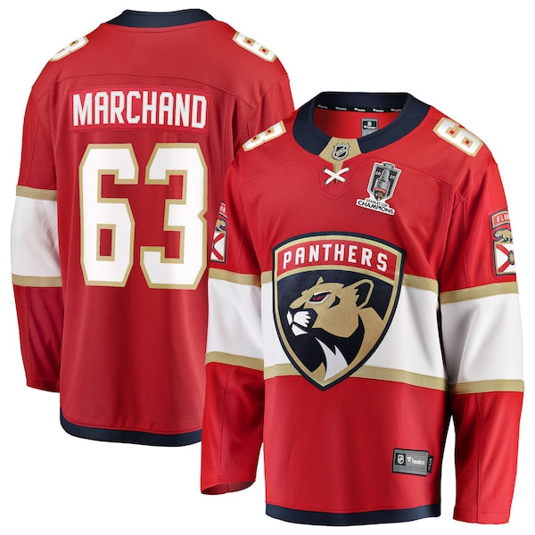 Brad Marchand Florida Panthers  2025 Stanley Cup Champions Breakaway Jersey - Red