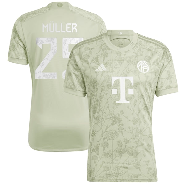 Thomas Müller Bayern Munich adidas 2023/24 Oktoberfest Replica Player Jersey - Green/White