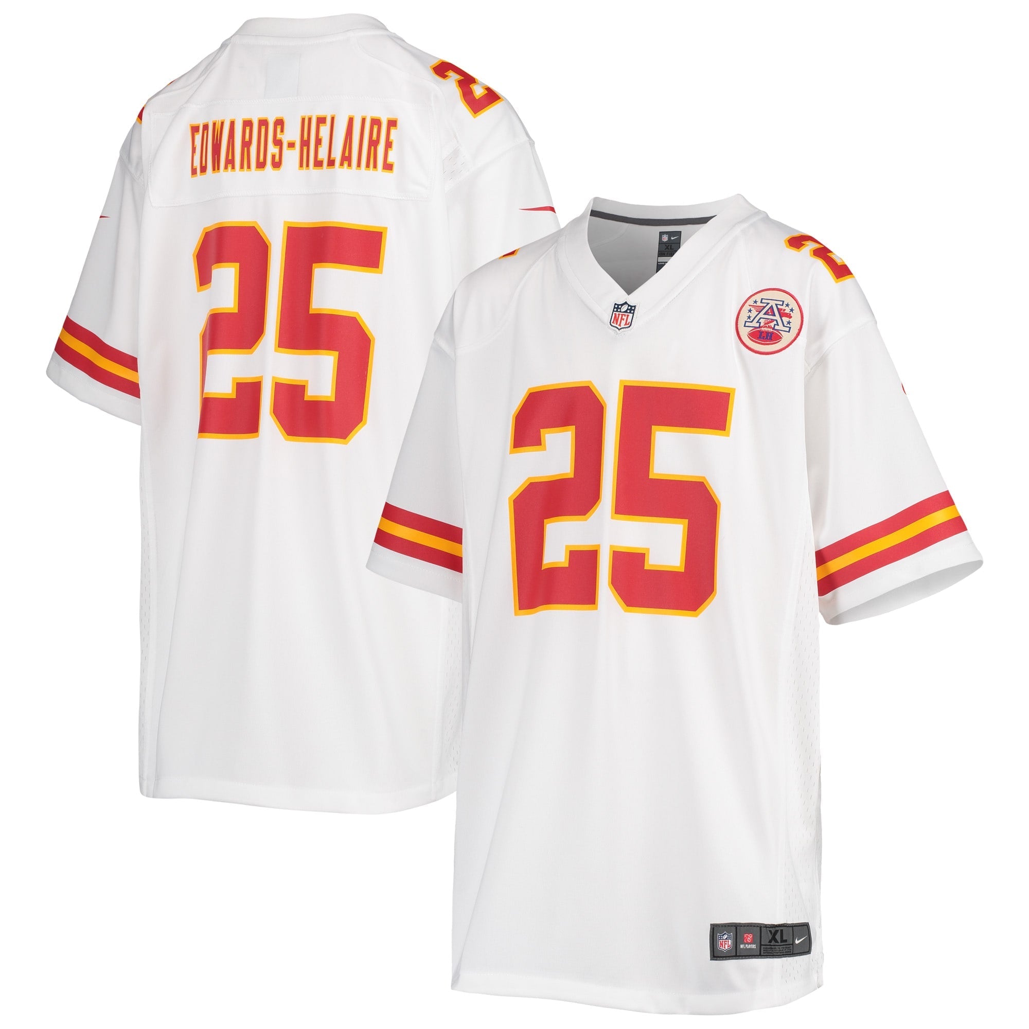 Clyde Edwards-Helaire Kansas City Chiefs Nike Youth Game Jersey - Red/White