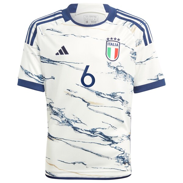 Marco Verratti Italy National Team adidas Youth 2023 Away Replica Jersey - White