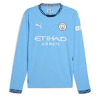 Erling Haaland Manchester City Puma 2024/25 Home Replica Long Sleeve Player Jersey - Light Blue