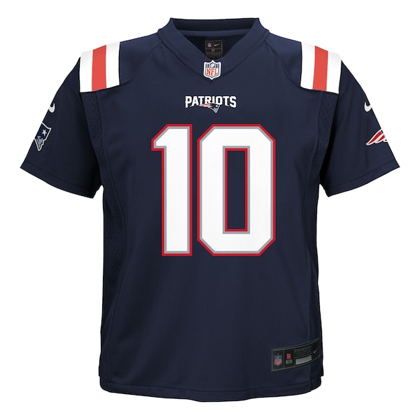 Drake Maye New England Patriots Nike Toddler Game Jersey - Navy