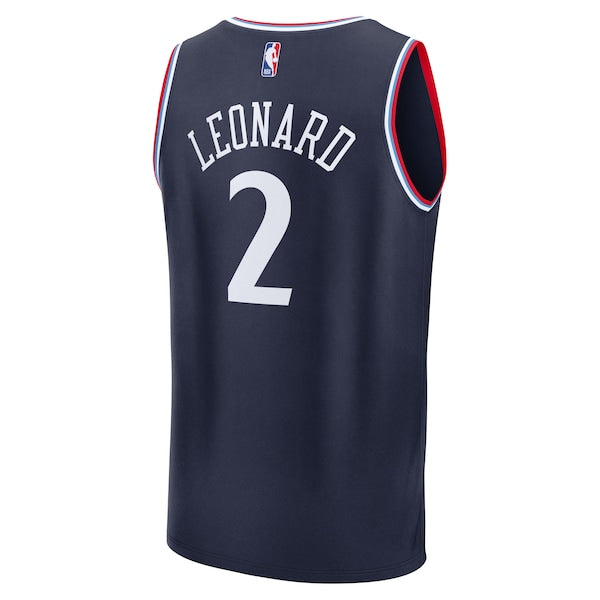 Kawhi Leonard LA Clippers  Fast Break Replica Player Jersey - Navy - Icon Edition