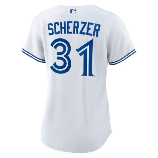 Max Scherzer Toronto Blue Jays Nike Women's 2025 World Series Home Replica Player Jersey - White