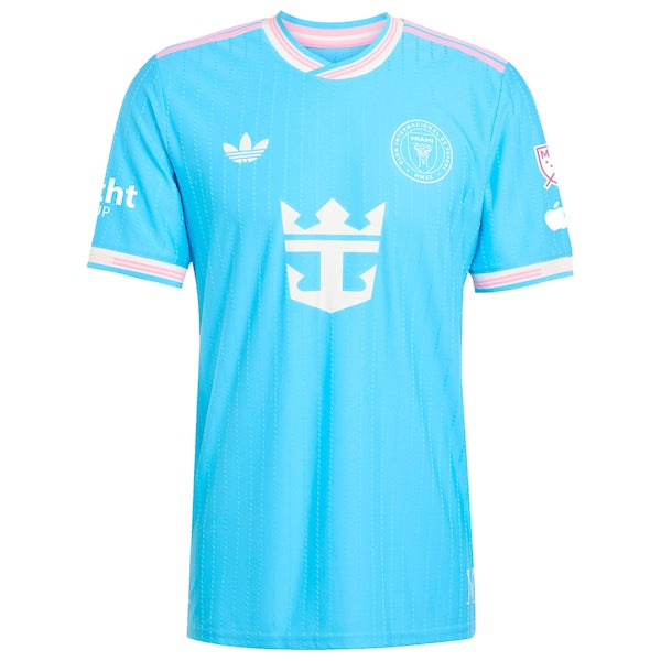 Lionel Messi Inter Miami CF adidas Originals 2025 Third Authentic Player Jersey - Blue/Light Pink/Black
