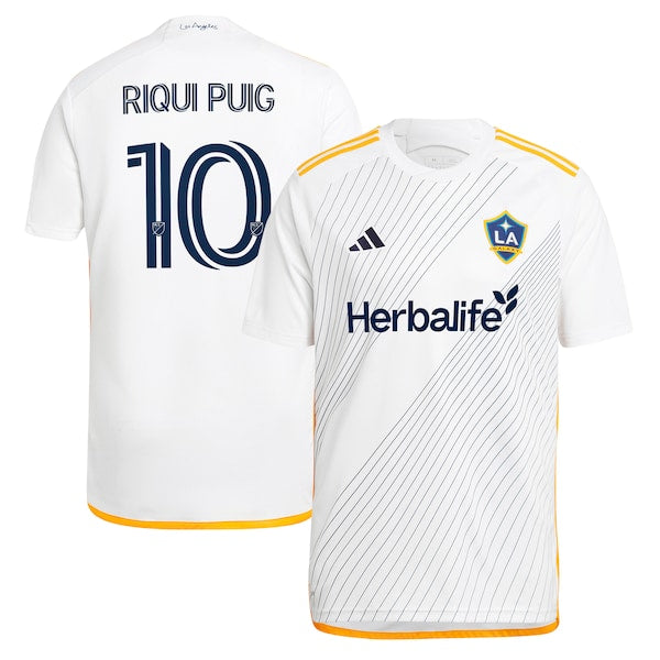Riqui Puig LA Galaxy adidas 2024 Angeleno Kit Replica Player Jersey - White/Green