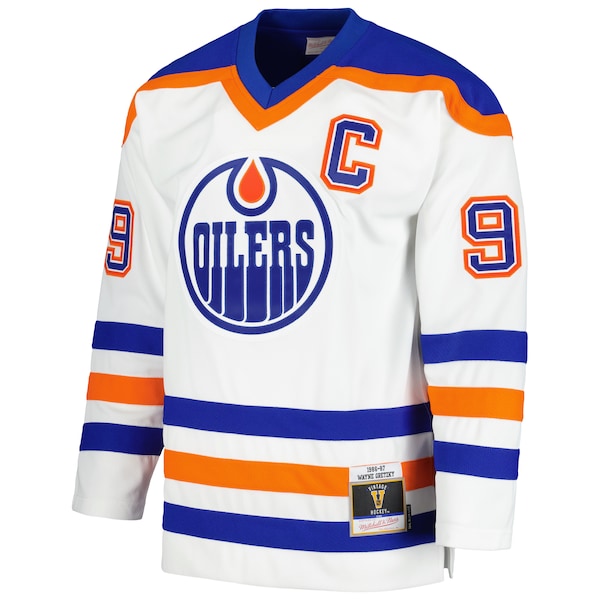Wayne Gretzky Edmonton Oilers  1986/87 Blue Line Player Jersey - White