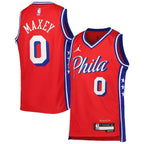 Tyrese Maxey Philadelphia 76ers Jordan Brand Youth Swingman Jersey - Statement Edition - Red
