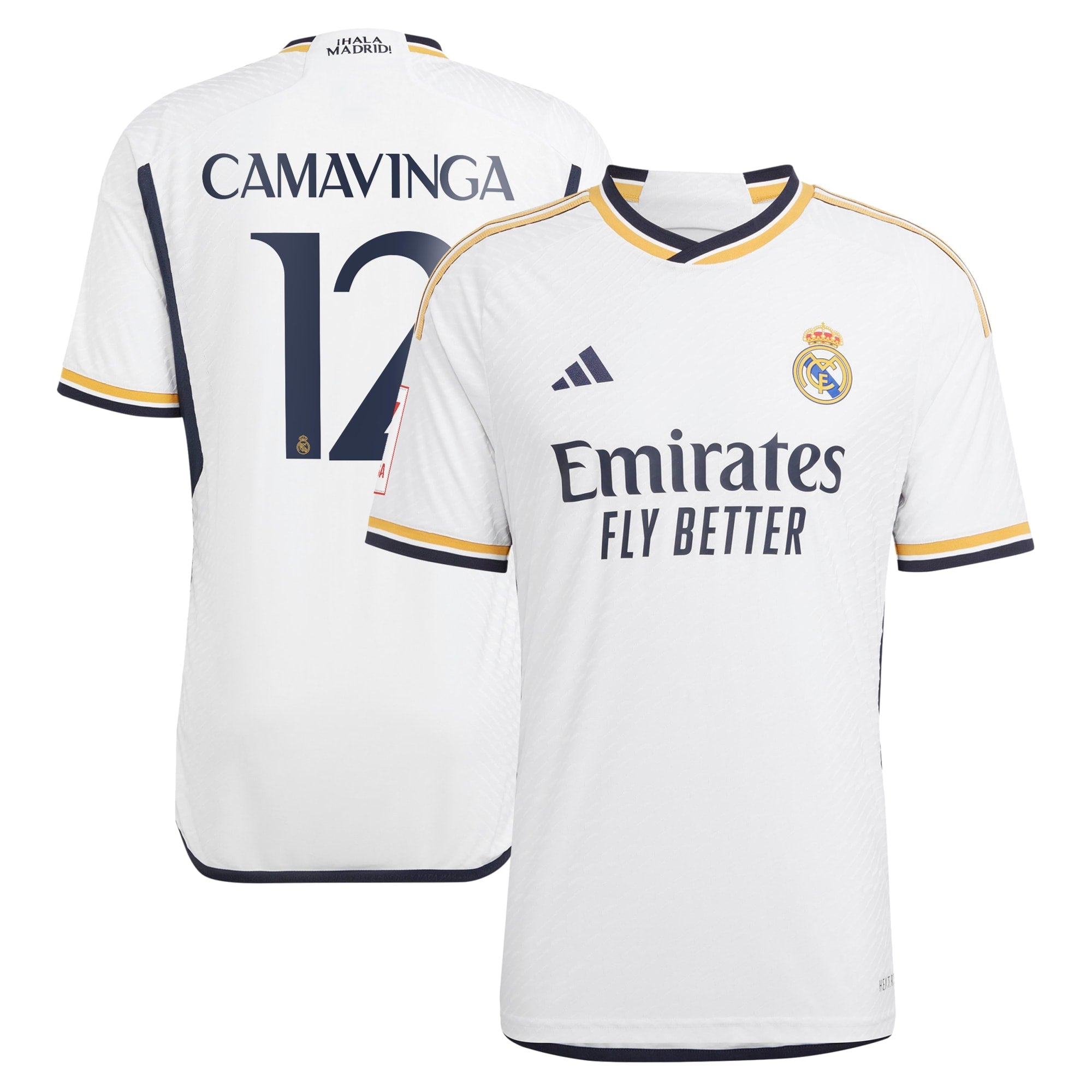 Eduardo Camavinga Los Merengues adidas 2023/24 Away Authentic Player Jersey - Navy/White