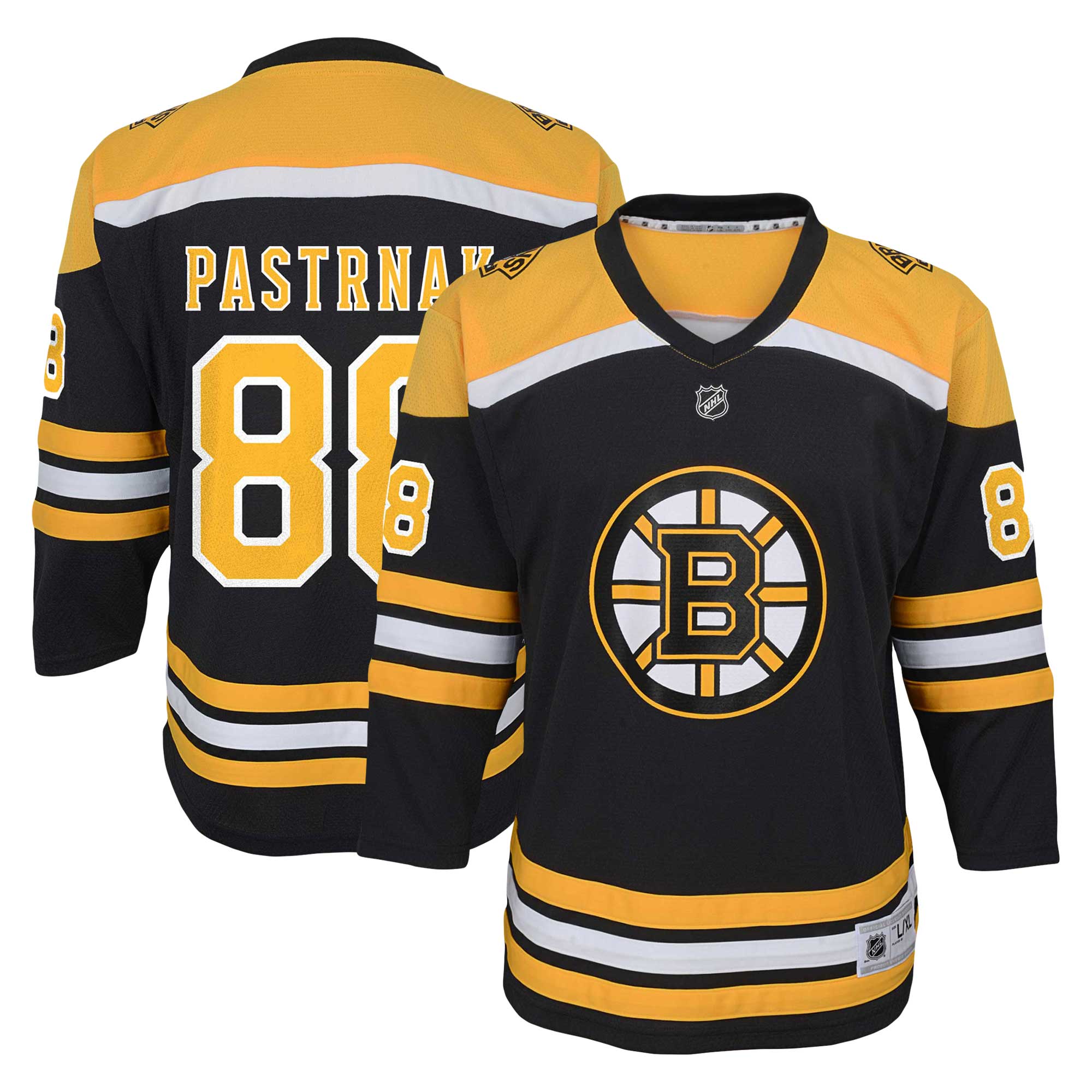 David Pastrnak Boston Bruins Youth Home Replica Player Jersey - White/Black