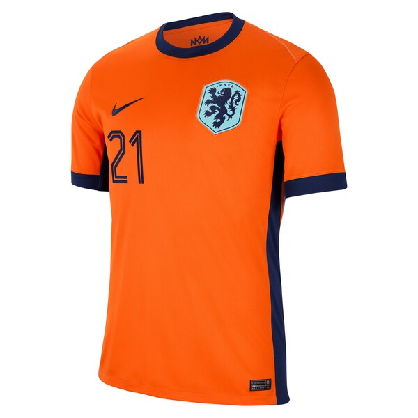 Frenkie de Jong Netherlands National Team Nike 2024 Home Replica Jersey - Orange