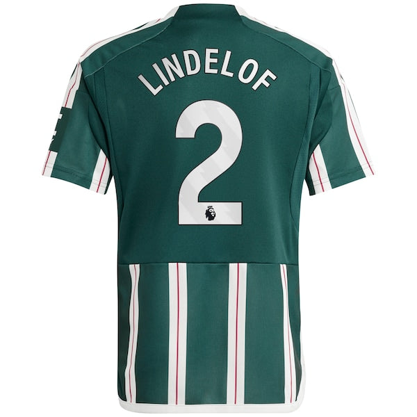 Victor Lindelof Manchester United adidas Youth 2023/24 Away Replica Player Jersey - Green/White