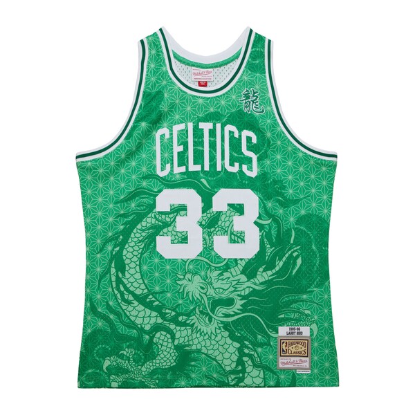 Larry Bird Boston Celtics 1985/86 Hardwood Classics Asian Heritage 6.0 Swingman Throwback Player Jersey - Kelly Green