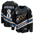 Alexander Ovechkin Washington Capitals  Alternate 50th Anniversary Premier Breakaway Player Jersey - Black/White