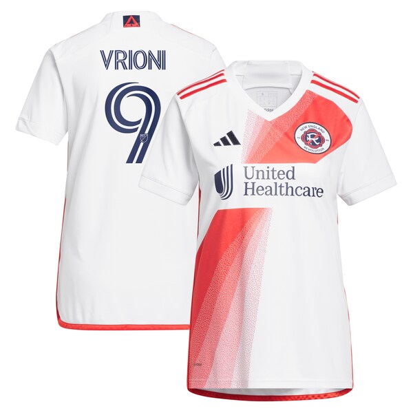 Giacomo Vrioni New England Revolution adidas Women's 2024 Defiance Replica Jersey - White