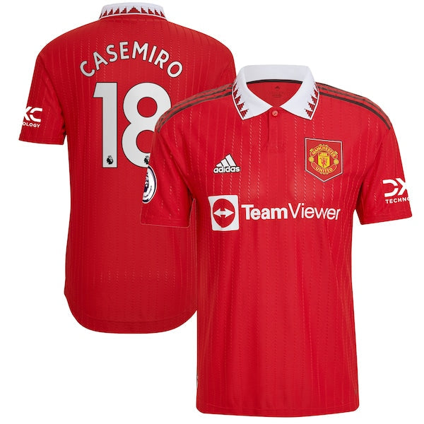 Carlos Casemiro Manchester United adidas 2022/23 Home Authentic Player Jersey - Red
