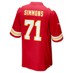 Josh Simmons Kansas City Chiefs Nike 2025 NFL Draft First Round Pick Game Jersey - Red